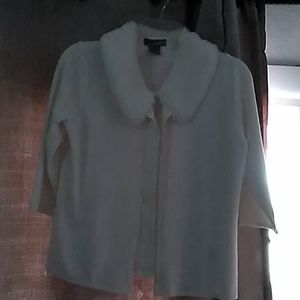 A PETITE BUTTON DOWN SWEATER